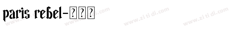 paris rebel字体转换